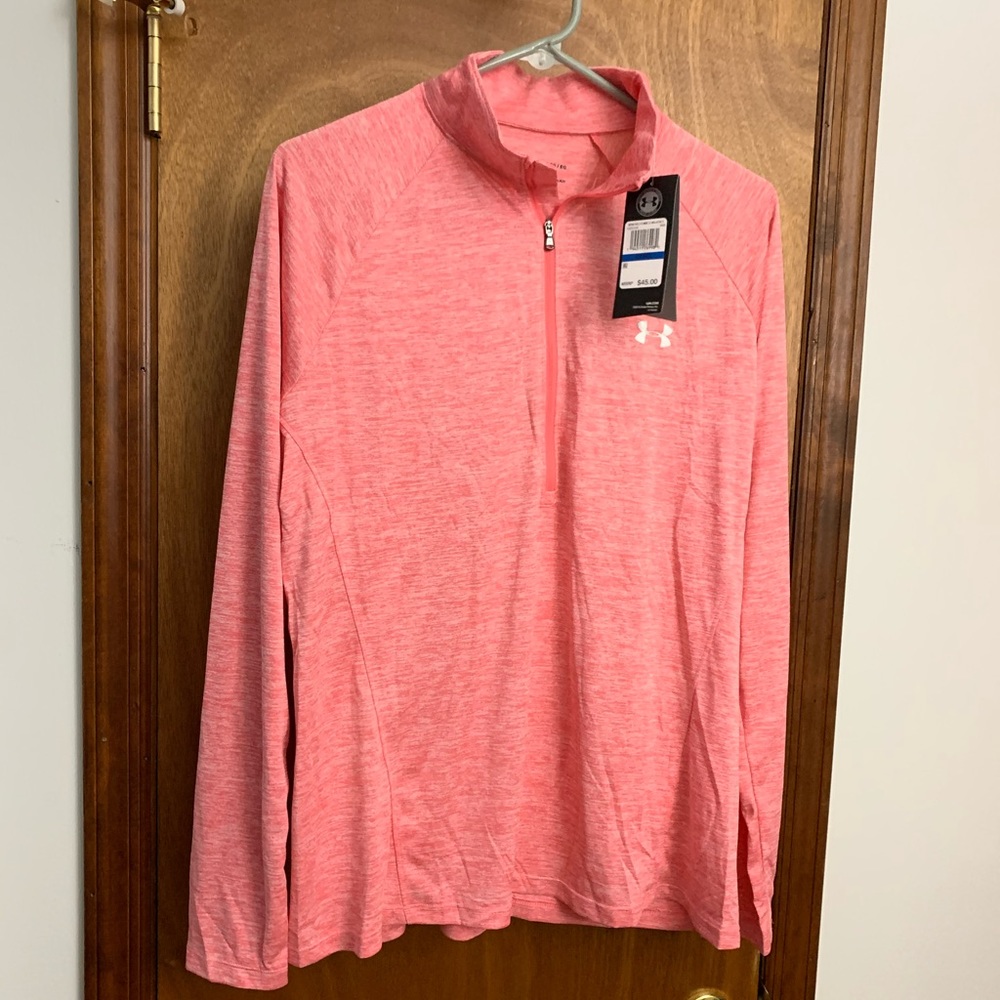 Pink heather Under Armour pullover